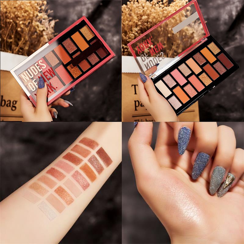 16 Color Warm Tone Matte Shimmer Eyeshadow Palette 5
