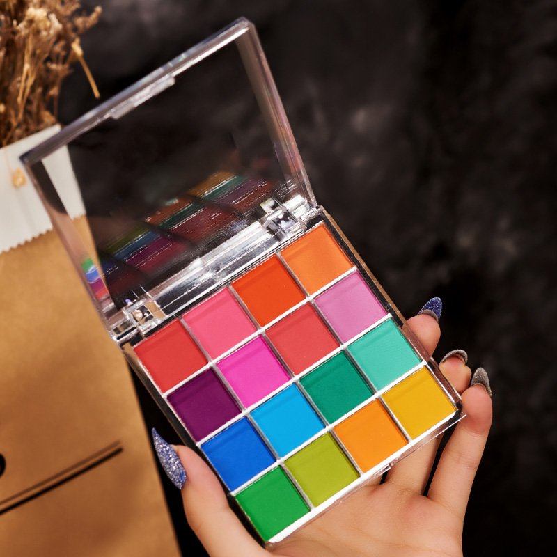 16 Cool Toned Blue Green Eyeshadow Palette (2)