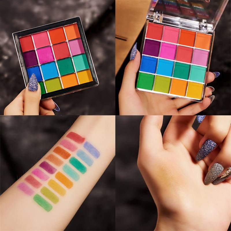 16 Cool Toned Blue Green Eyeshadow Palette (4)
